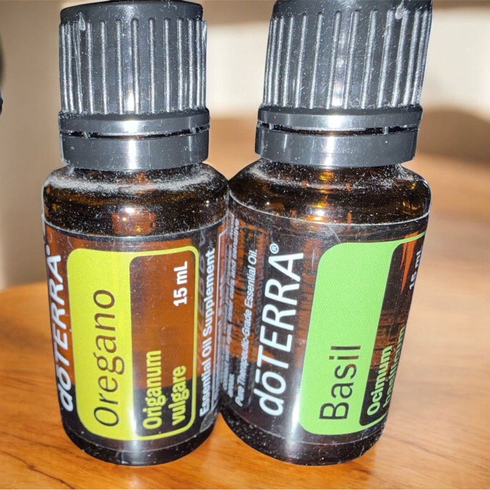doTERRA Essential Oils Oregano and Basil - two bottle, expired, unused